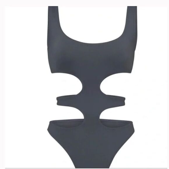 NWT Skims Swim Cutout Monikini in Grey Cobalt - Picture 3 of 7